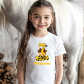7歳の誕生日 ダンプトラック 建設テーマ パーティー Tシャツ