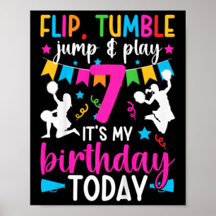7歳の誕生日 チアリーダー 女の子 ポスター