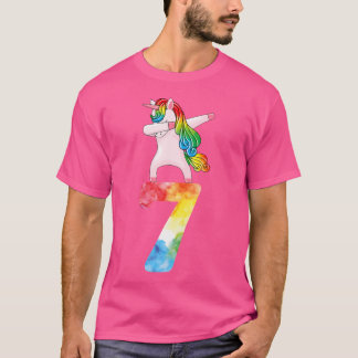 7歳の誕生日 ユニコーン好きな女の子 7歳の誕生日お祝いに Tシャツ