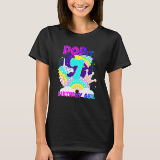 7歳の誕生日 ユニコーン フィジット おもちゃ ポップイット 誕生日 女の子 K Tシャツ