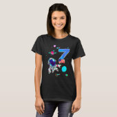 7歳の誕生日 宇宙飛行士の誕生日 少年 Tシャツ (正面フル)