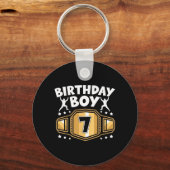 7歳の誕生日 男の子 レスリング キーホルダー (正面)