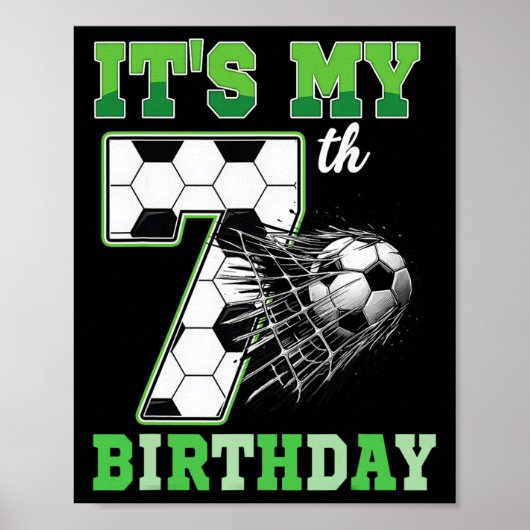 7歳の誕生日 私の7歳の誕生日 サッカー ポスター (正面)