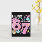 7歳の誕生日 私は6歳だった 今は7歳 67 ミーム 面白い カード (黄色い花)