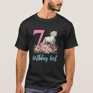 7歳の誕生日 馬 7歳 七歳の誕生日 おめでとう Tシャツ