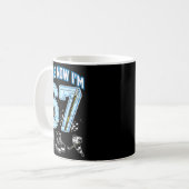 7歳の誕生日 6歳から7歳になりました アイスホッケー コーヒーマグカップ (正面左)