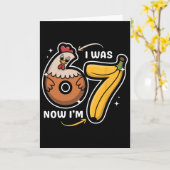 7歳の誕生日 6歳だったのに今は7歳 ニワトリ ナナ カード (黄色い花)
