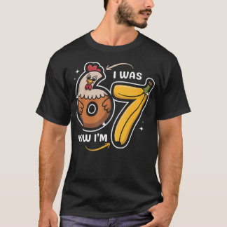 7歳の誕生日 6歳だったのに今は7歳 ニワトリ Tシャツ