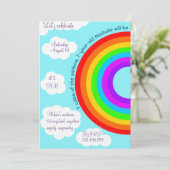 7歳の誕生日 7色の虹 招待状 (スタンド正面)