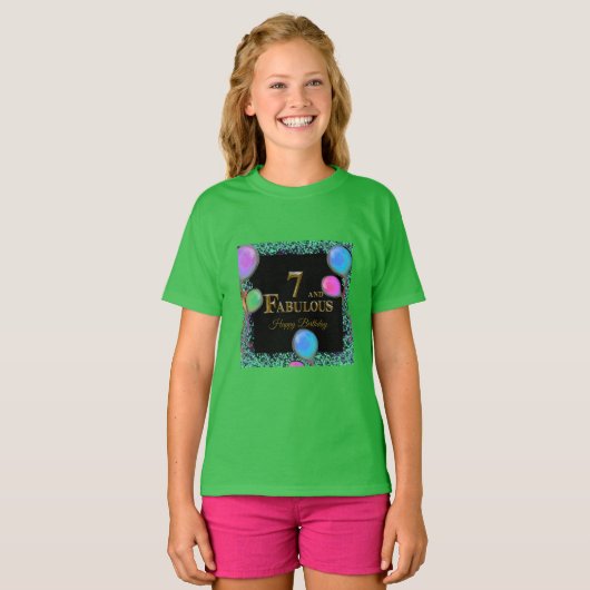 7歳の誕生日  Tシャツ (正面フル)