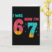 7歳の誕生日Tシャツ 6歳から7歳になりました 67 おもしろい カード (黄色い花)