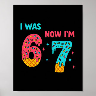 7歳の誕生日Tシャツ 6歳から7歳になりました 67 面白いデザイン ポスター