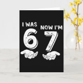 7歳の誕生日Tシャツ 6歳だったけど今は7歳 67 おもしろい カード (黄色い花)