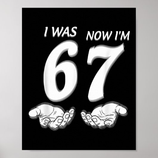 7歳の誕生日Tシャツ 6歳だったのに今は7歳 67 おもしろい ポスター (正面)