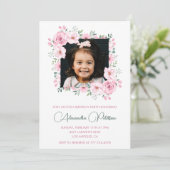 7歳エレガントの誕生日招待状写真Boho 招待状 (スタンド正面)