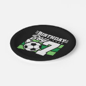 7歳サッカーパーティー第7誕生日少年 ペーパープレート (アングル)
