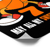 7歳ハッピー7誕生日バスケットボール7誕生 ポスター (角)