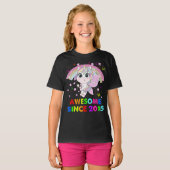 7歳ユニコーンかわいこちゃん7誕生日ユニコーンGIF Tシャツ (正面フル)