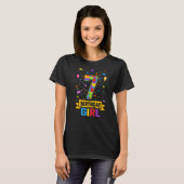 7歳建物ブロック7誕生日ガールマスト Tシャツ (正面フル)