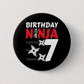 7歳忍者パーティースターキッズ7誕生日 缶バッジ (正面)