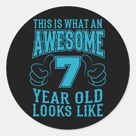 7歳7素晴らし誕生日 ラウンドシール (正面)