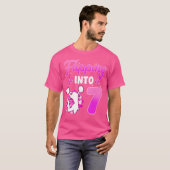 7歳 チアリーダー 誕生日 お祝い 女子 Tシャツ (正面フル)
