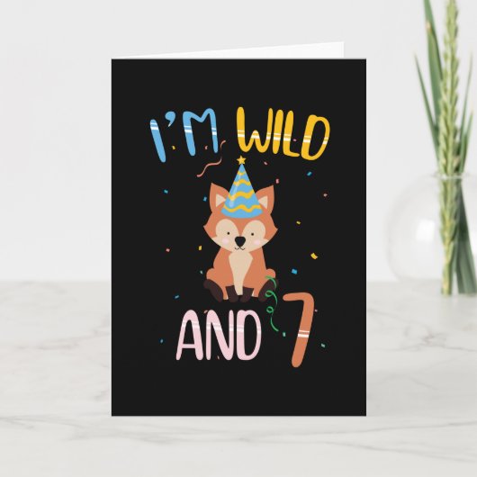 7歳 | I'm Wild And 7 |第7誕生日 カード (正面)