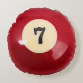 "7球"の玉突の玉のデザインギフトおよびプロダクト ラウンドクッション (正面)