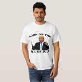 7生まれ月のトランプTシャツの4日 Tシャツ (正面フル)