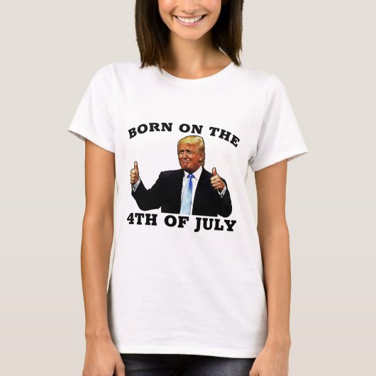 7生まれ月のトランプTシャツの4日 Tシャツ (正面)