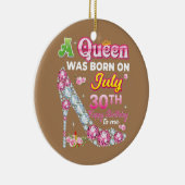 7生まれ月30日30ハッピーバースデー セラミックオーナメント (右)