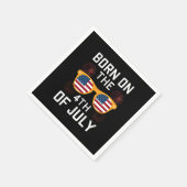 7生まれ月4日に誕生日サングラスUSA スタンダードカクテルナプキン (角)