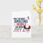 7生まれ月4日の独立記念日 カード (黄色い花)