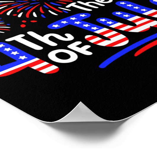 7生まれ月4日の誕生日パーティーUsa Men Wom ポスター (角)