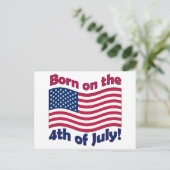 7生まれ月4日の郵便はがき高品質 ポストカード (スタンド正面)