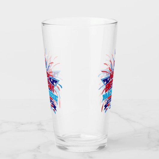 7生まれ月4日ハッピーバースデーお名前 タンブラーグラス (左)