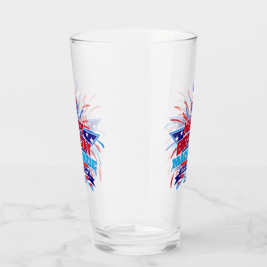 7生まれ月4日ハッピーバースデーお名前 タンブラーグラス (右)