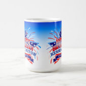 7生まれ月4日ハッピーバースデー コーヒーマグカップ (中央)
