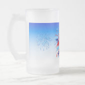 7生まれ月4日ハッピーバースデー フロストグラスビールジョッキ (左)