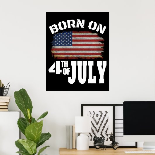 7生まれ月4日 ポスター (ホームオフィス)