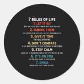 7生命やる気を起こさせる引用文男性へ規則 ラウンドシール (正面)