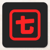 7番日本の七 【奈々】漢字 スクエアペーパーコースター (正面)