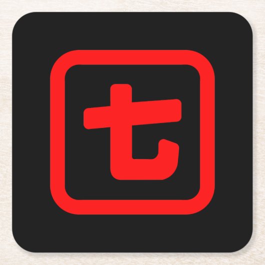 7番日本の七 【奈々】漢字 スクエアペーパーコースター (正面)