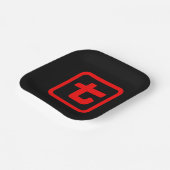 7番日本の七 【奈々】漢字 ペーパープレート (傾斜あり)