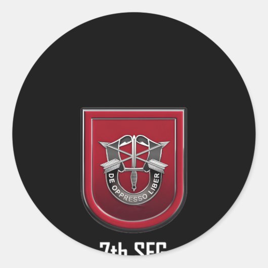 7番目の特殊力Sfgベレーフラッシュユニットクレスト ラウンドシール (正面)