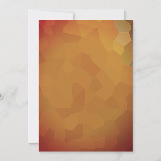 7番目の誕生日カスタムテラコッタ金ゴールド抽象芸術2024 招待状 (裏面)