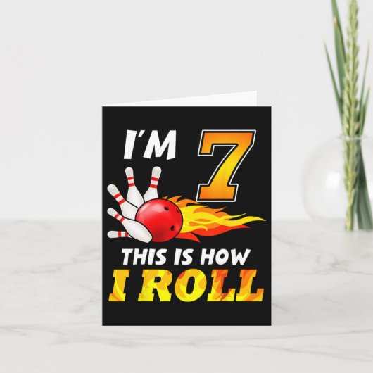 7番目の誕生日ボーリング私は転が7年Ol カード (正面)