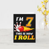 7番目の誕生日ボーリング私は転が7年Ol カード (黄色い花)