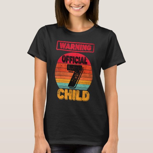 7番目の誕生日レトロ遭難ヴィンテージ2015 7yrs旧 tシャツ (正面)