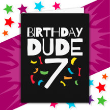 7番目の誕生日7年オールドボーイパーティー誕生日Dude 7